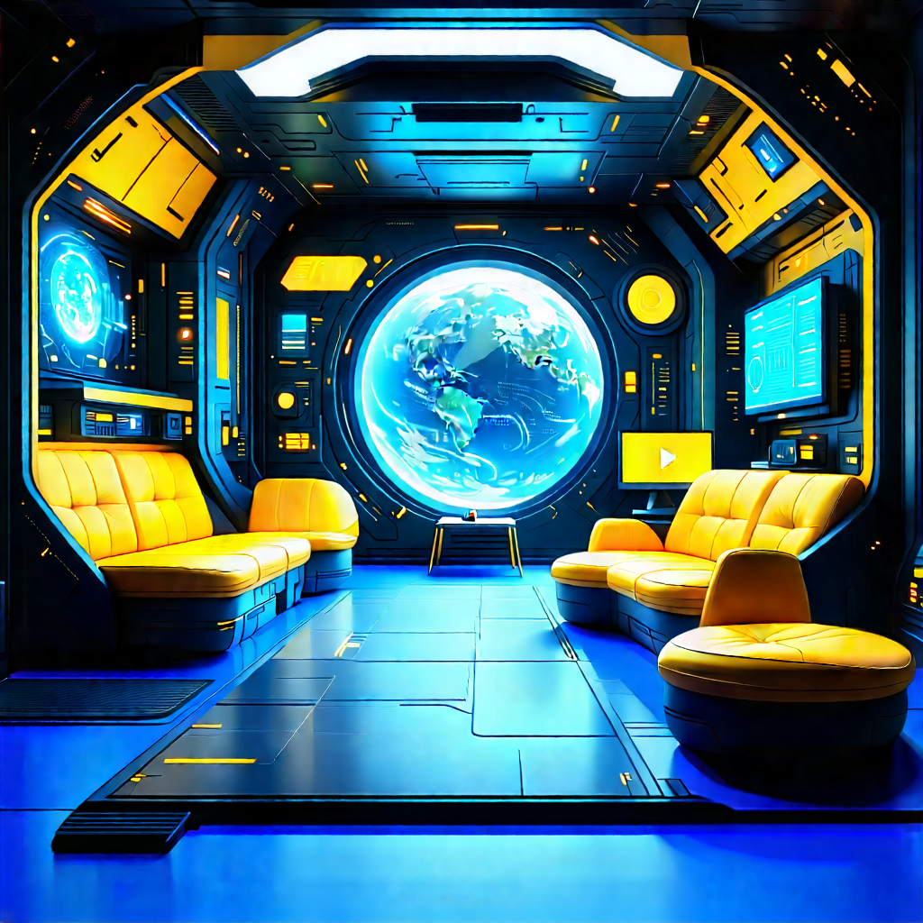 Futuristic Tech Startup Office With Image, There