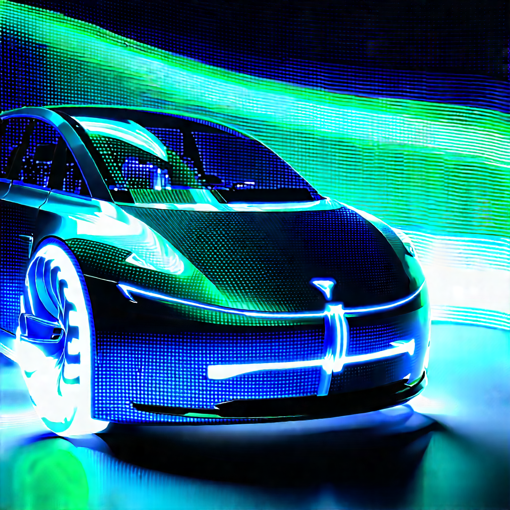 Innovative Electric Vehicle Design With Futuristic Blue