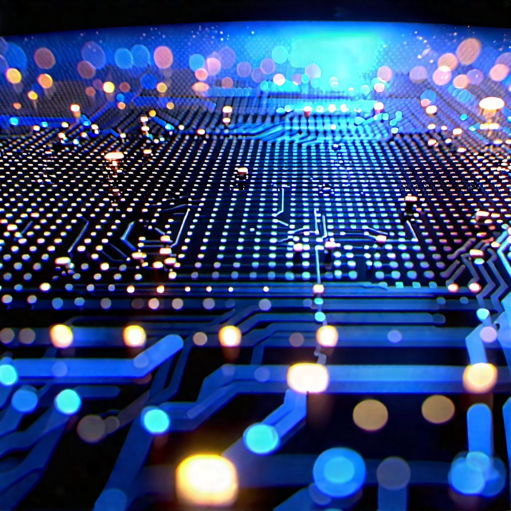 Close-up Of Sensor Array With Blue Background