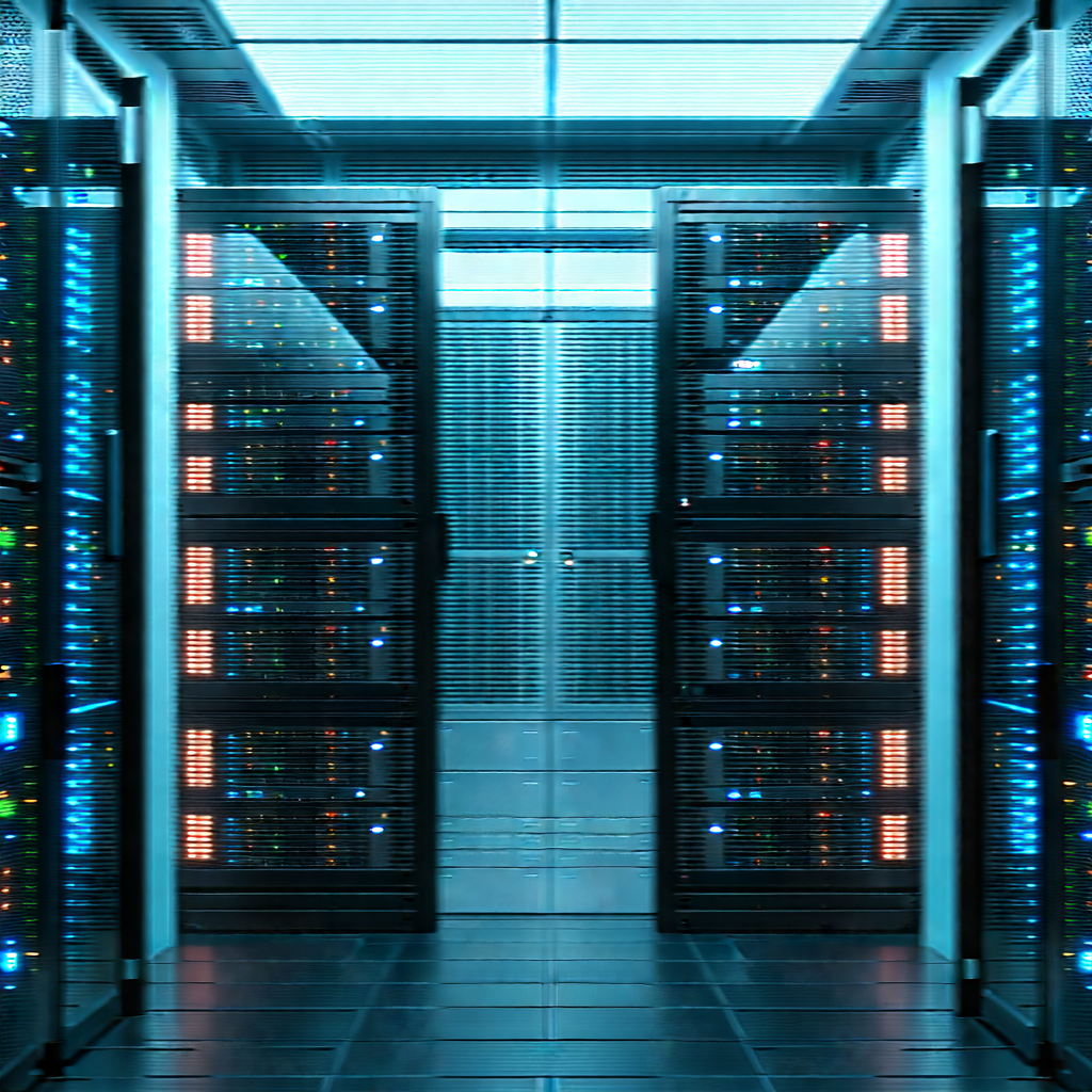Futuristic Server Room With Image, There
