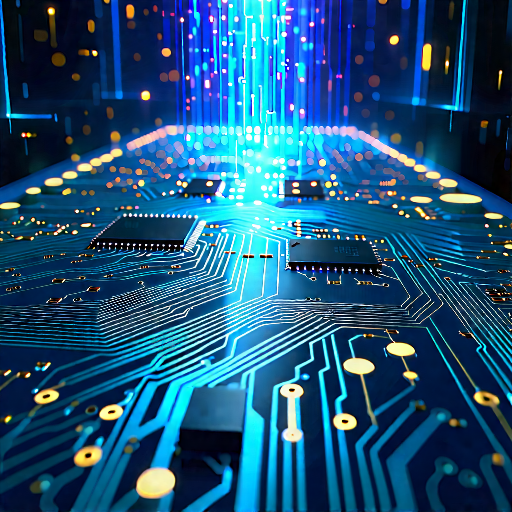 Circuit board with data streams