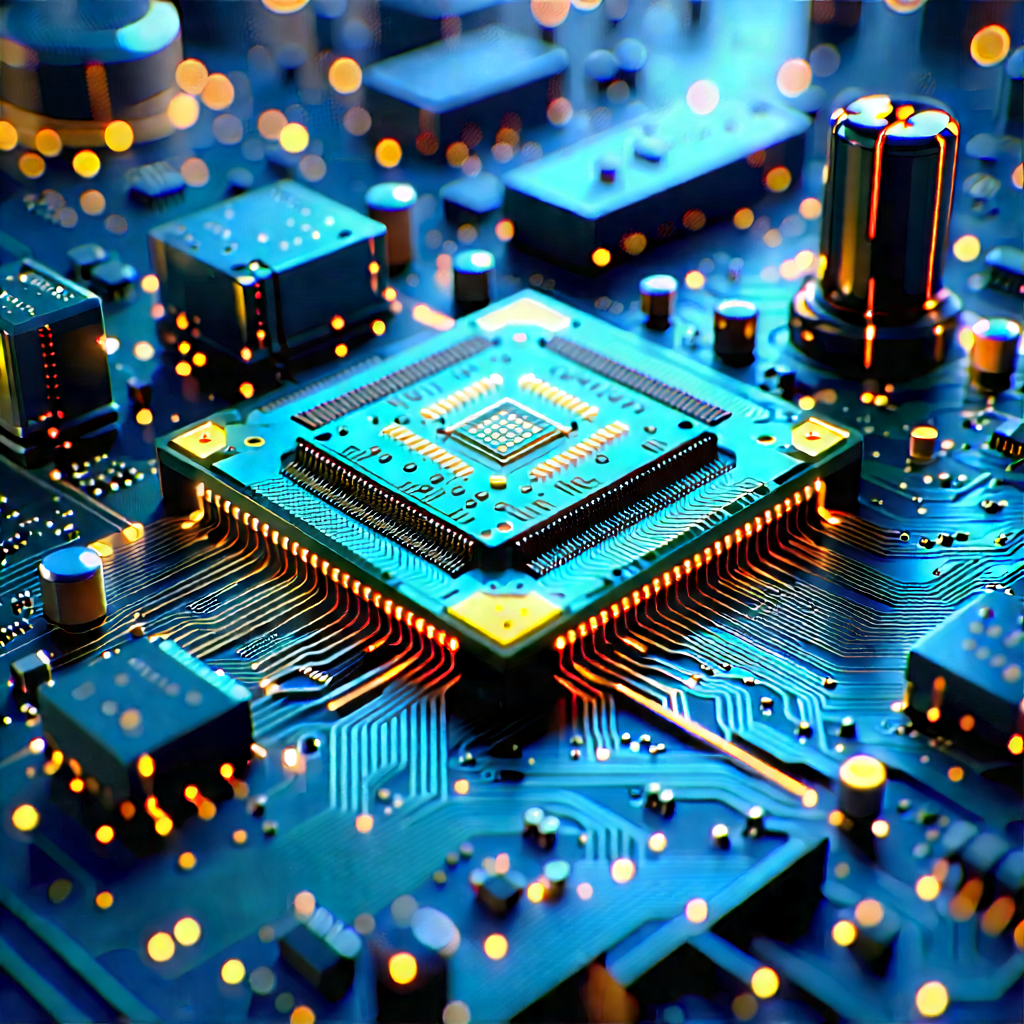 Close-up of electronic circuit