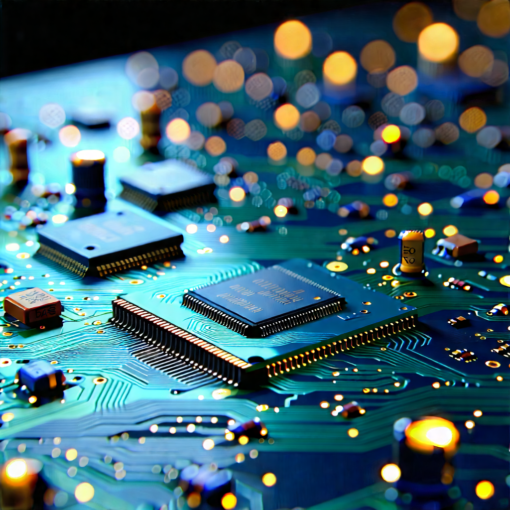 Close-up of electronic circuit