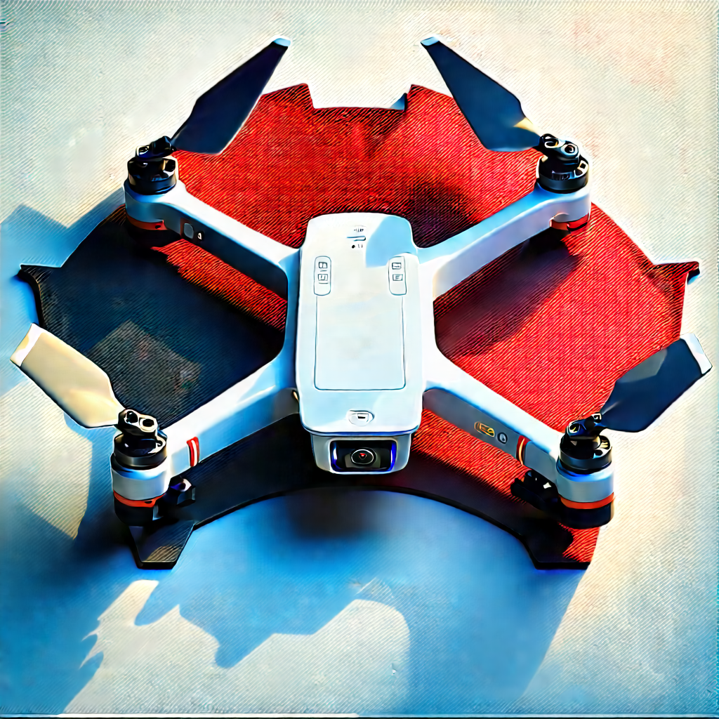 Drone With User Interface With White Drone