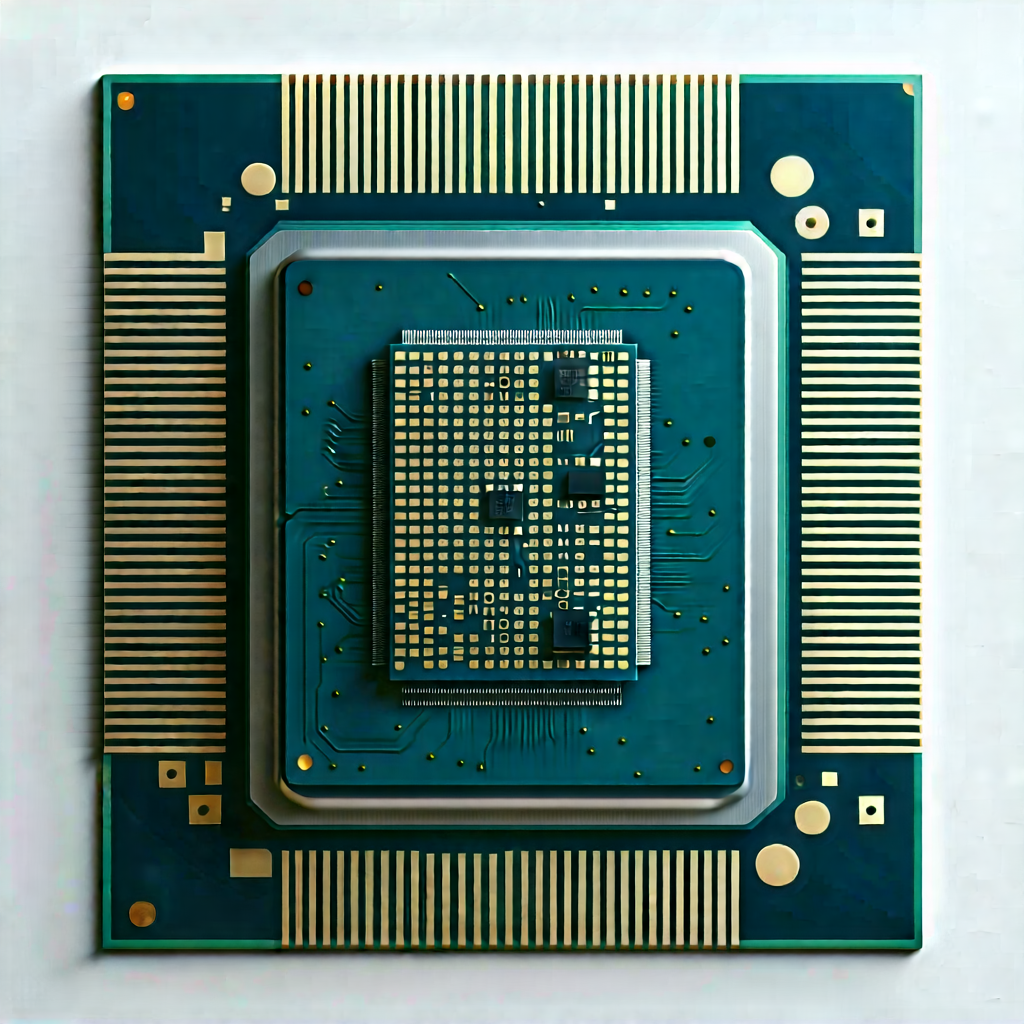 Close-up of microprocessor
