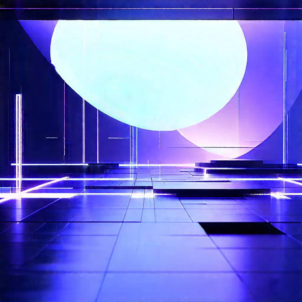 Futuristic digital workspace