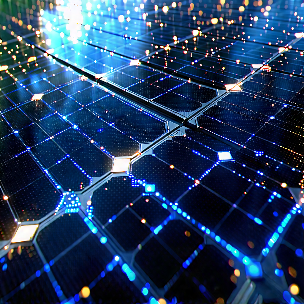 Solar panel with data streams