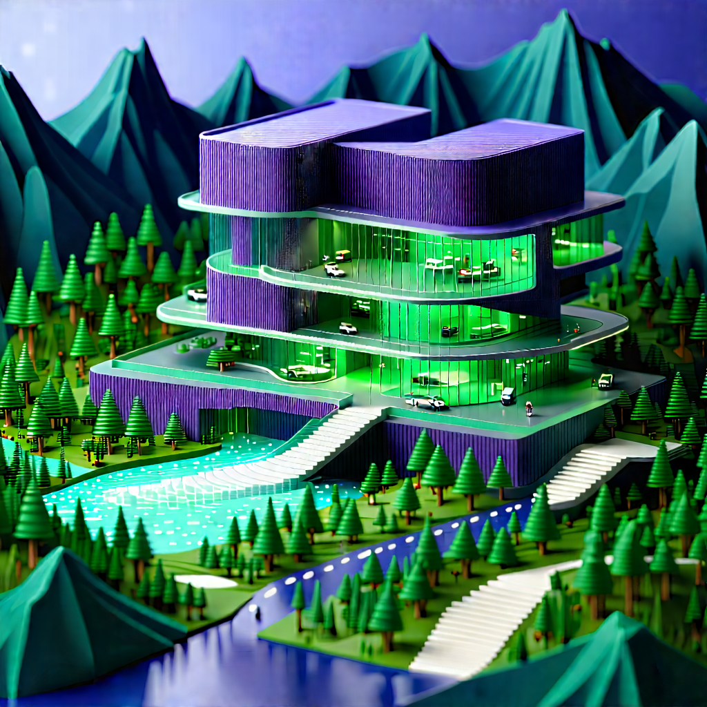 Digital Transformation Visualization With Large, Futuristic