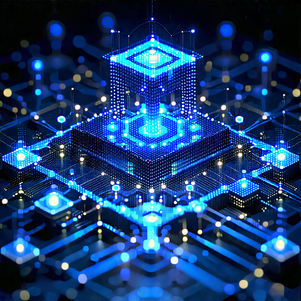 Blockchain Network Visualization With Image, There