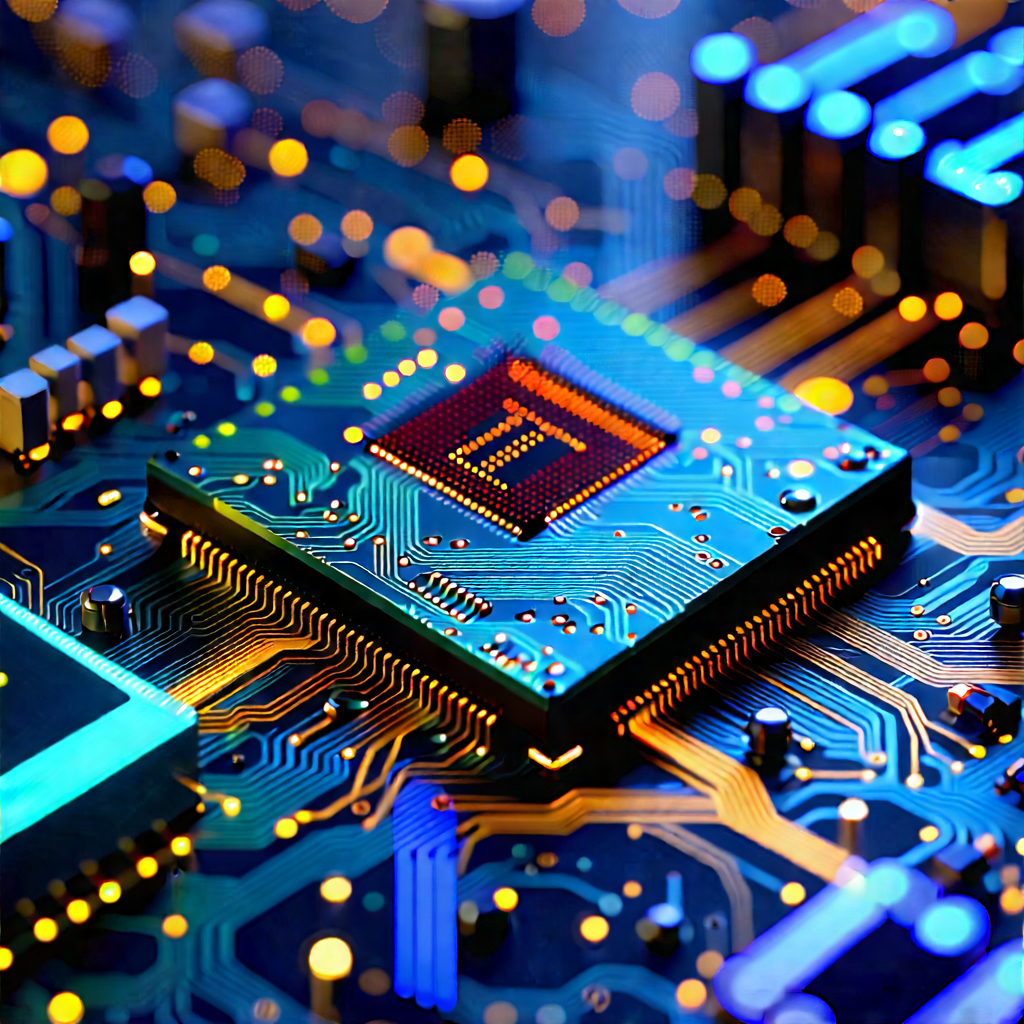 Close-up of electronic circuit