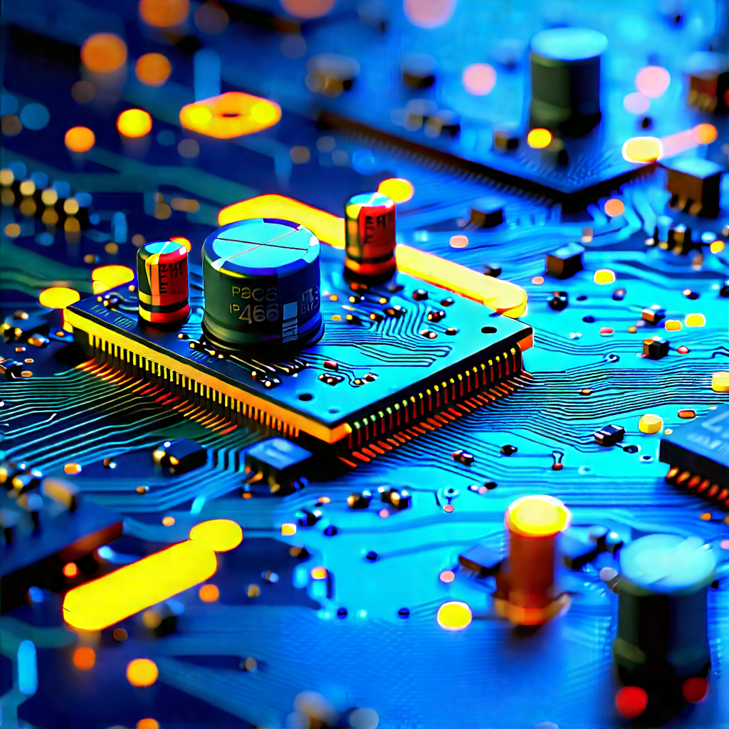 Close-up of electronic circuit