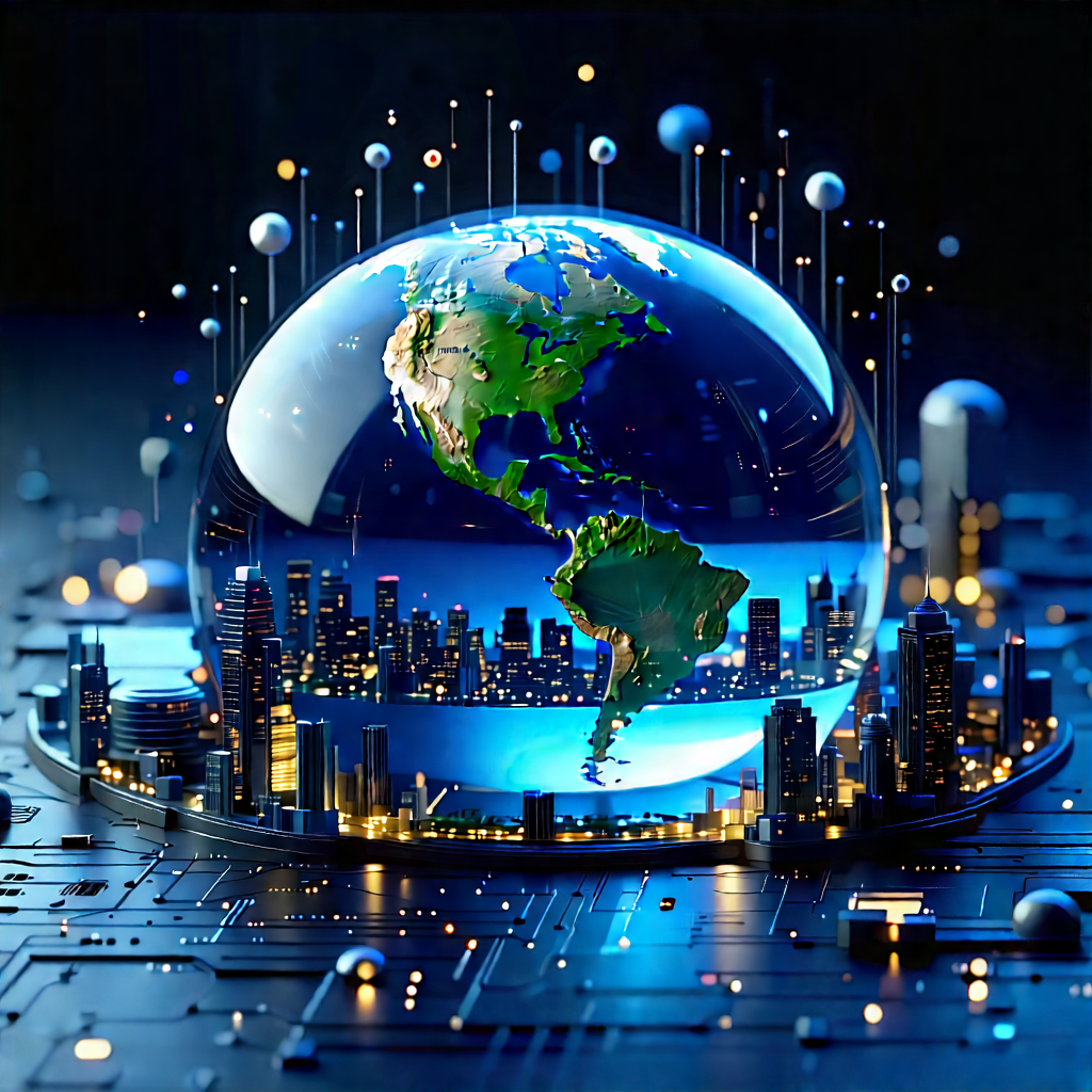 (digital:1.27) Transformation Visualization With Large, Blue,