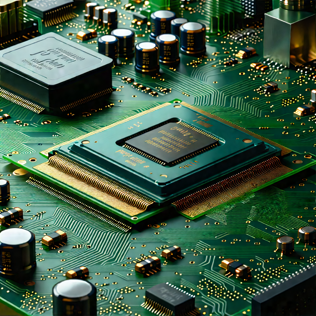 Close-up of microprocessor