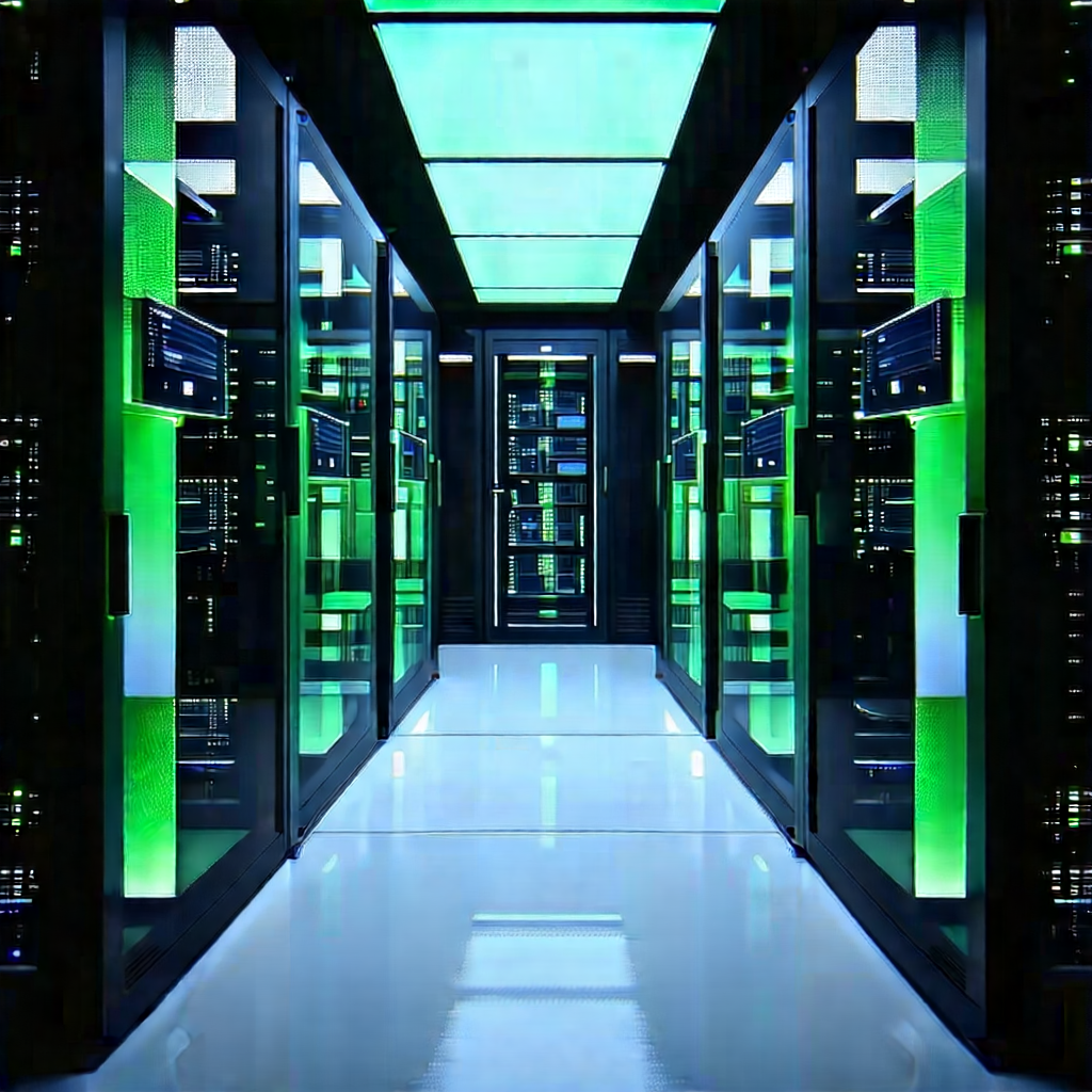 (futuristic:1.45) server room