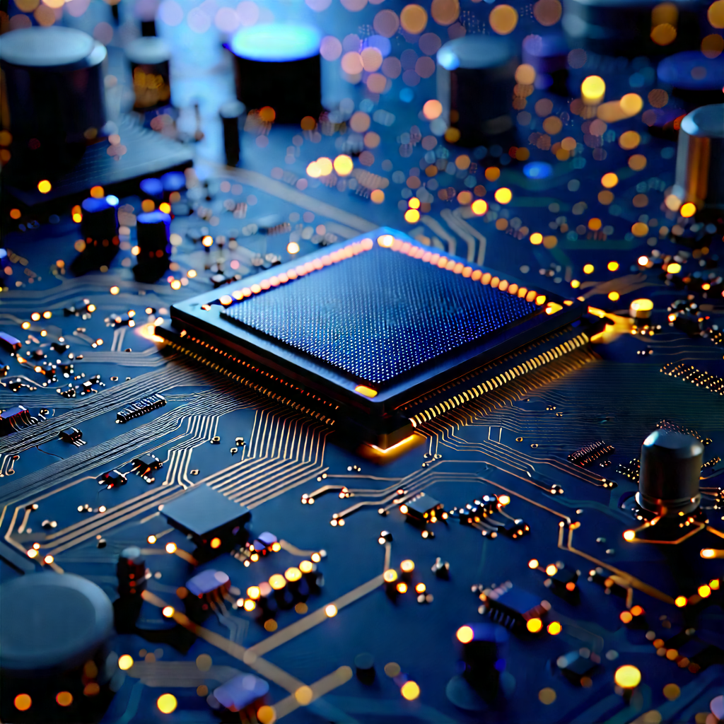 Close-up of electronic circuit