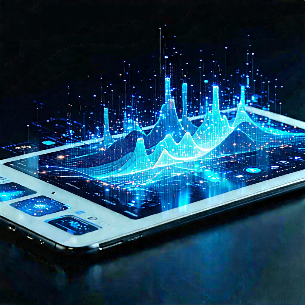 Tablet With Data Visualization With Tablet Computer