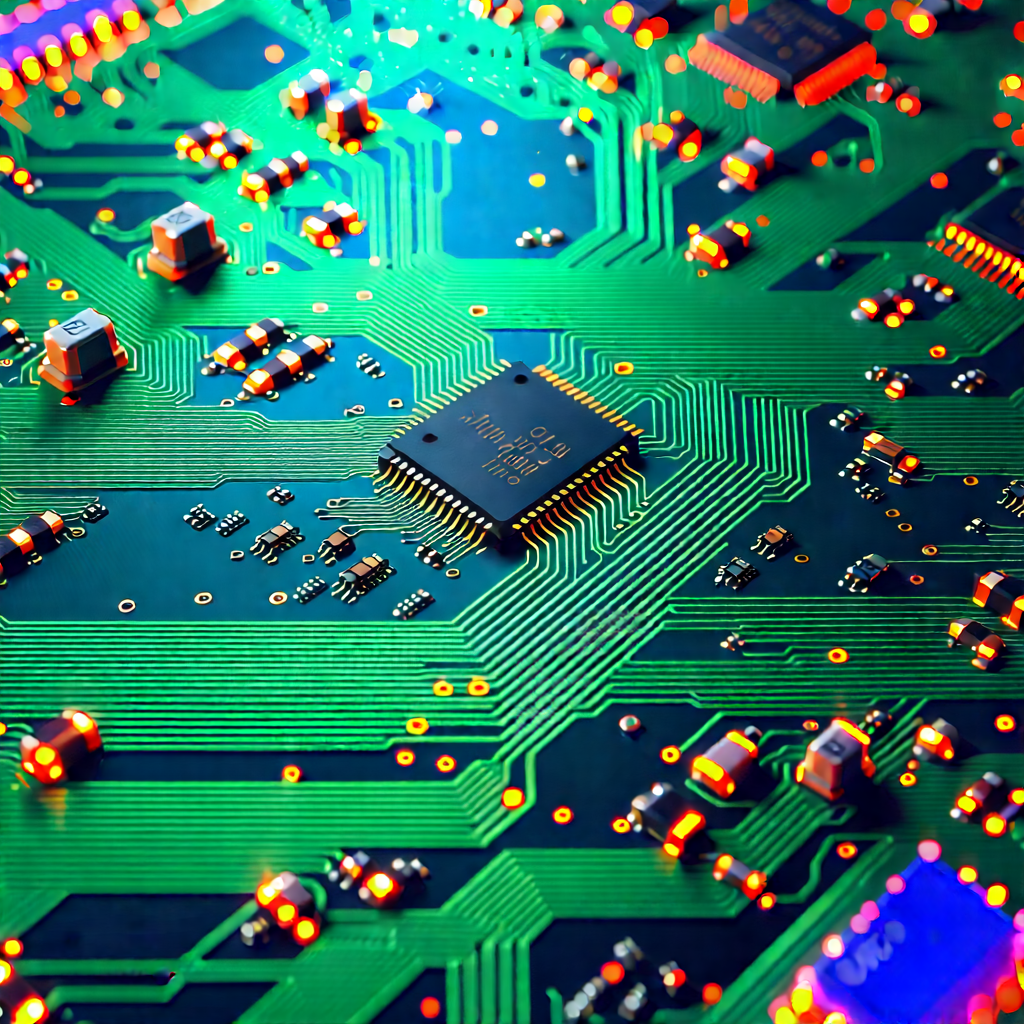 Close-up of electronic circuit