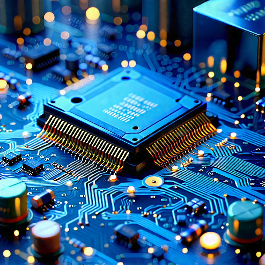 Close-up of electronic circuit