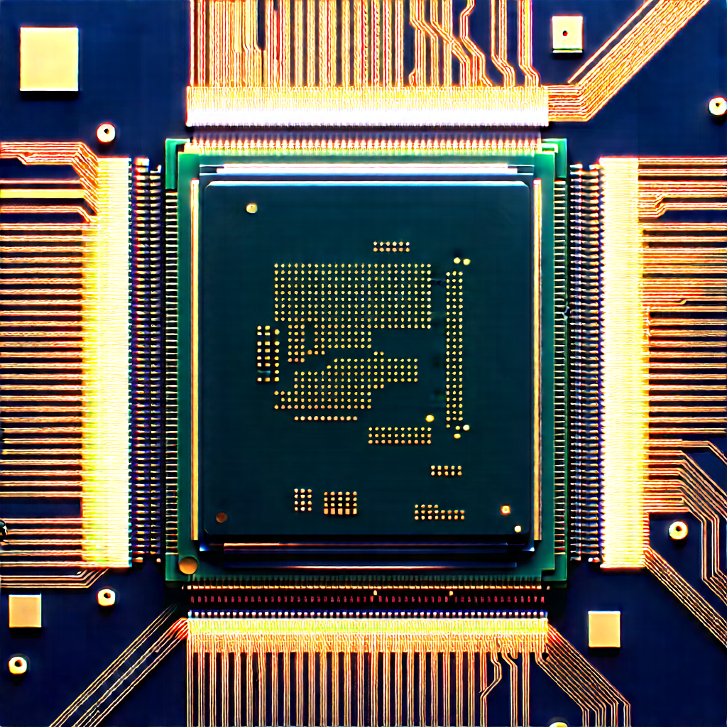 Close-up of microprocessor