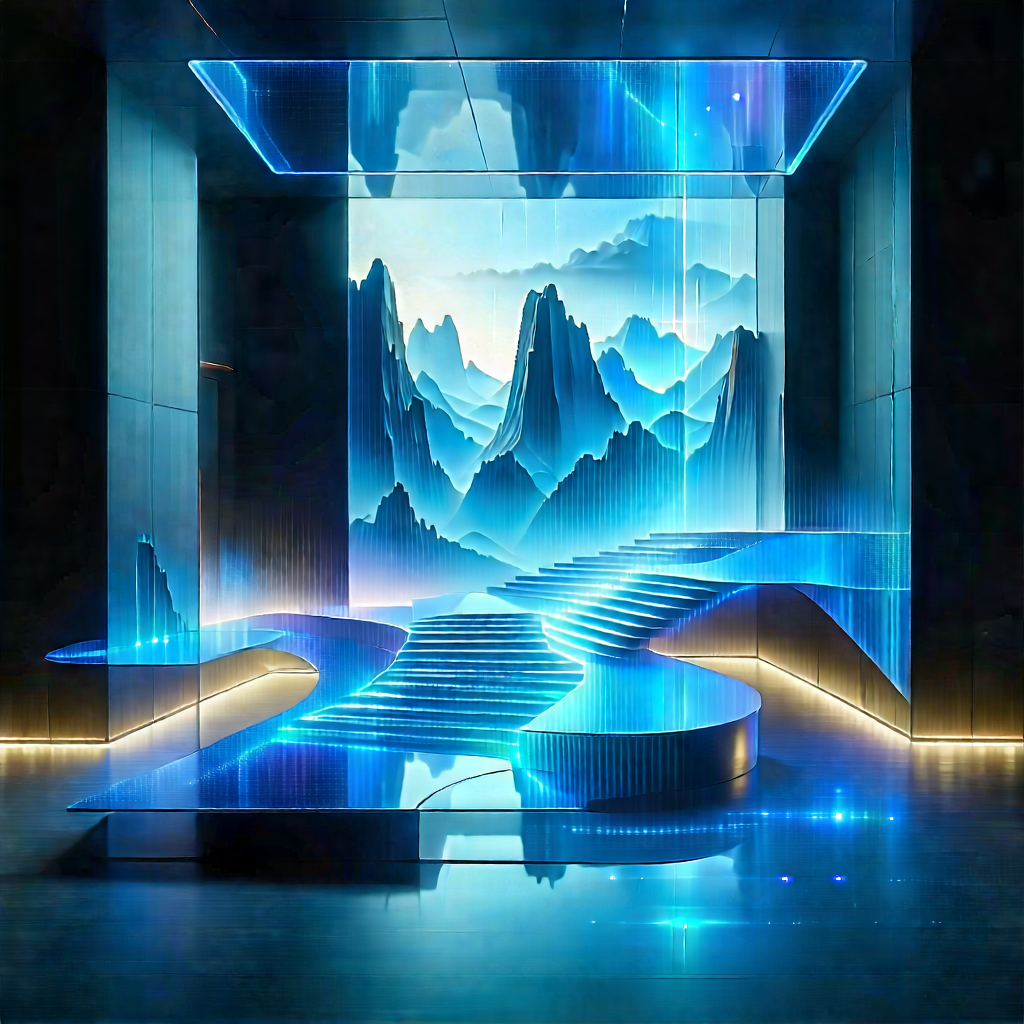 Futuristic Innovation Hub With Image, There
