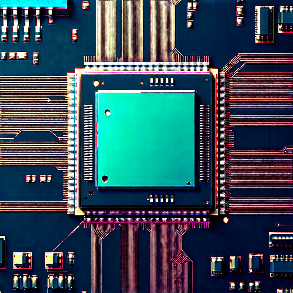 Close-up of microprocessor