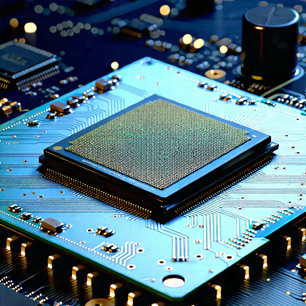 Close-up of microprocessor