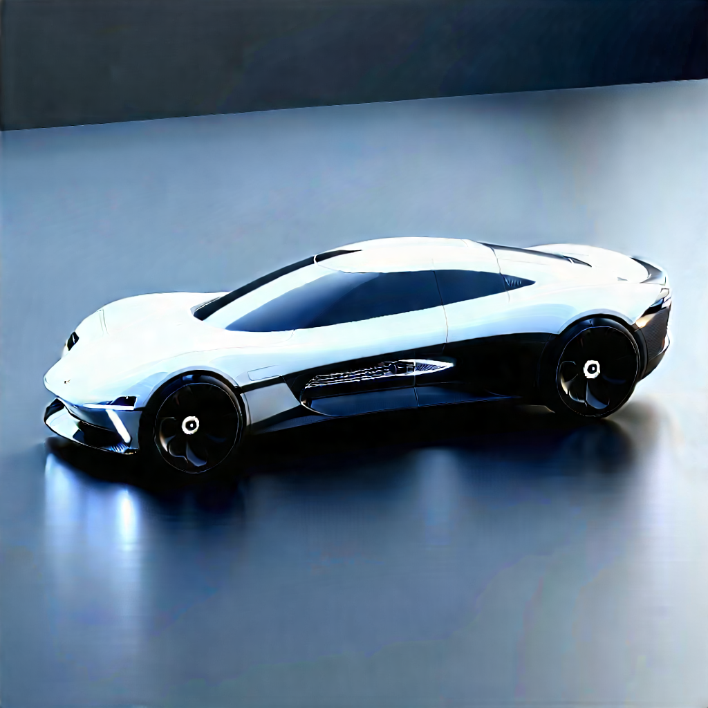 Innovative Electric Vehicle Design With White Sports