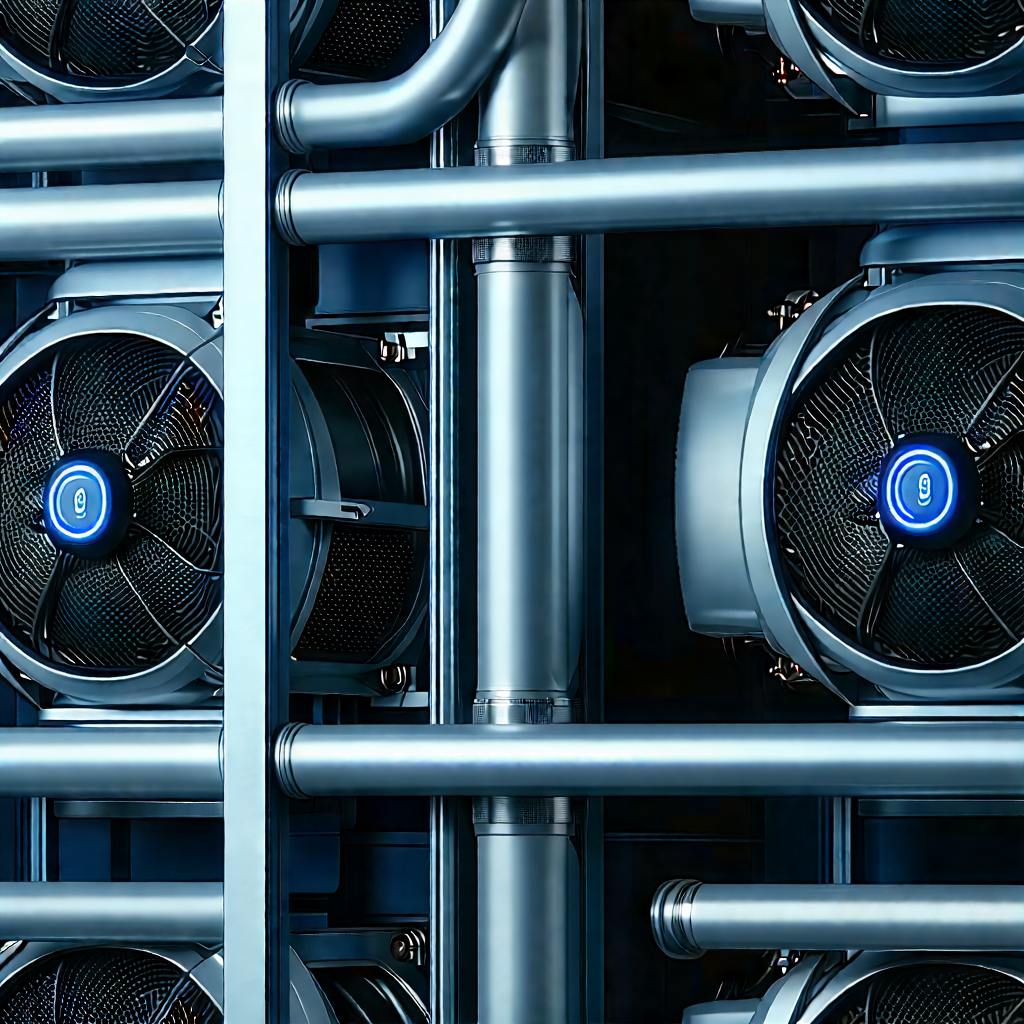 Close-up of cooling system