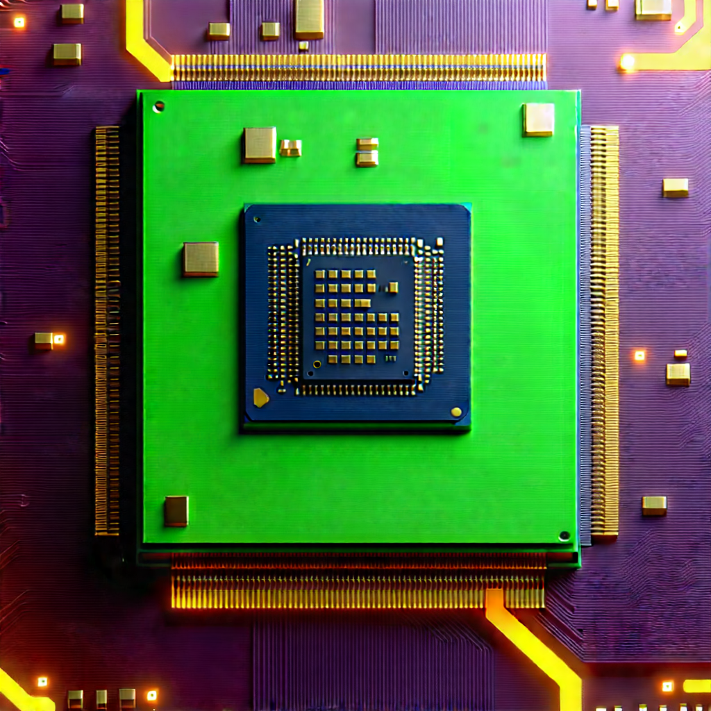 Close-up of microprocessor