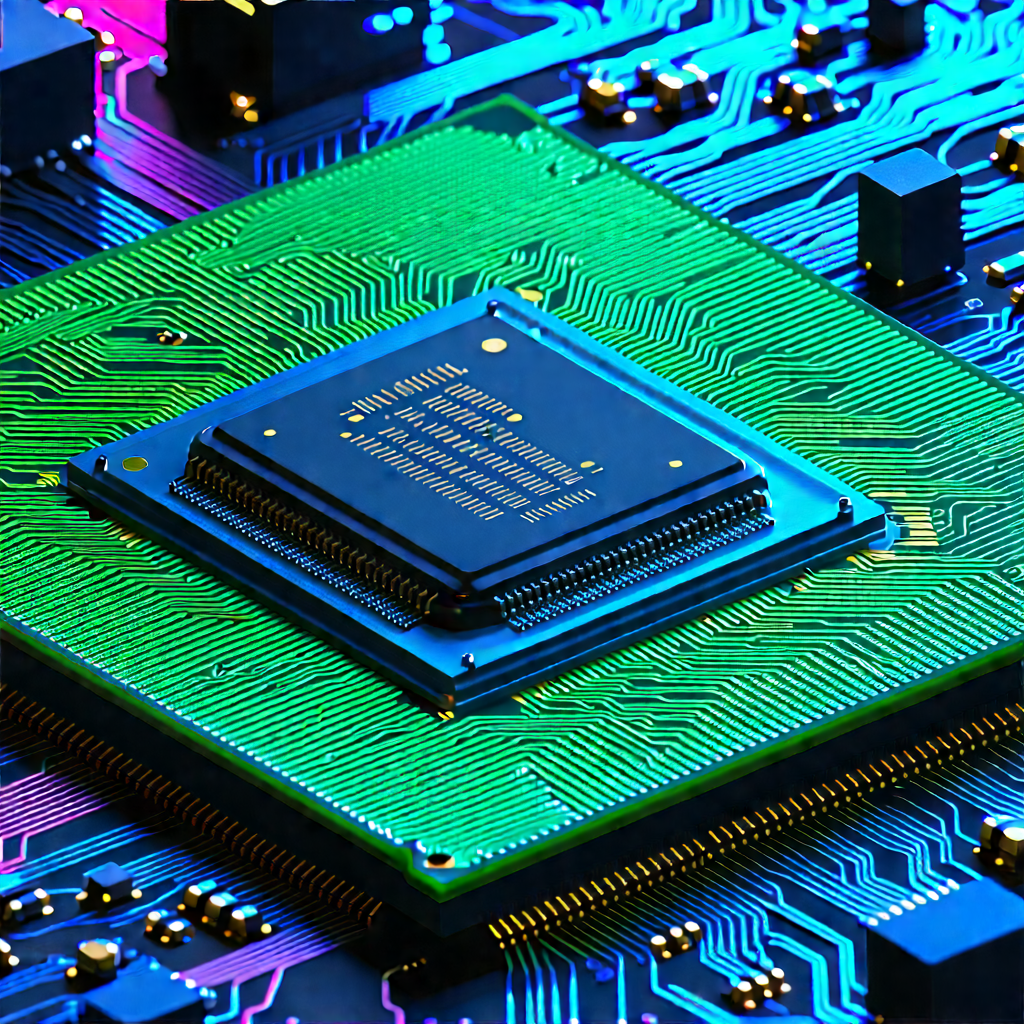 Close-up of microprocessor