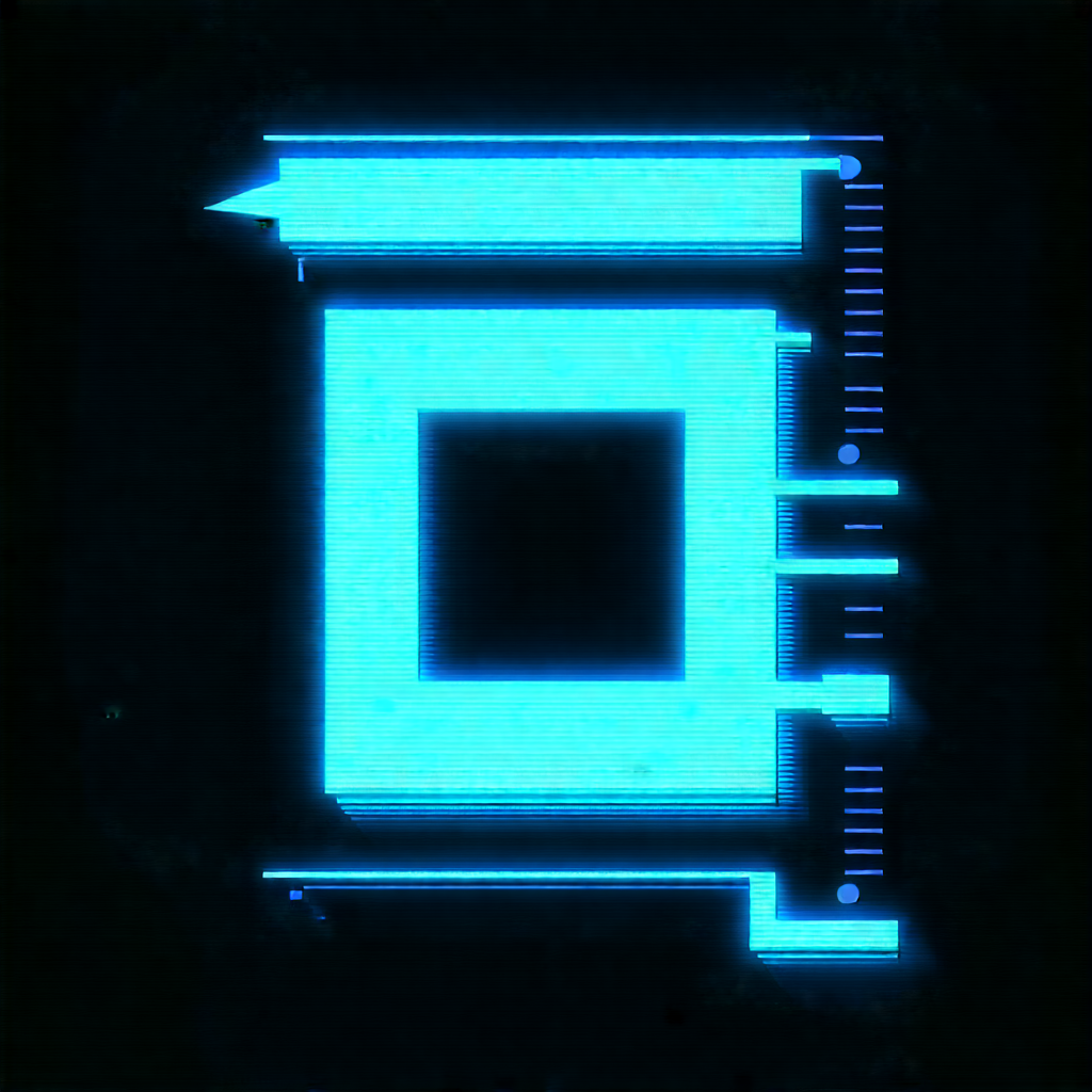 Quantum computer with neon accents