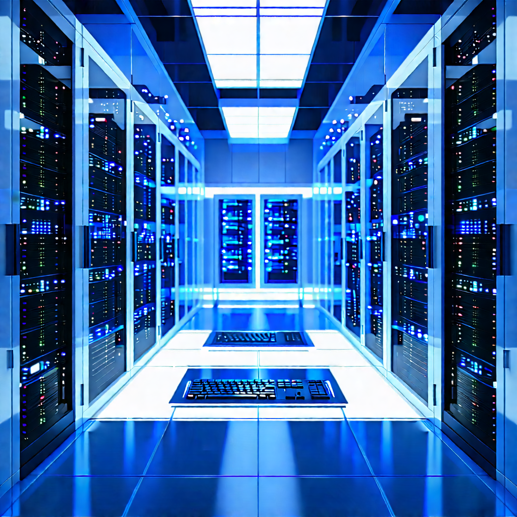 (futuristic:1.38) server room