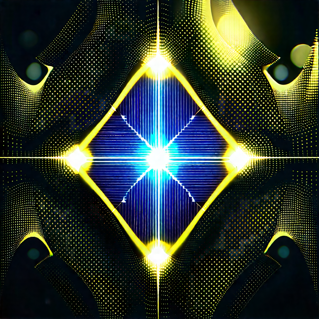Solar panel with digital particles