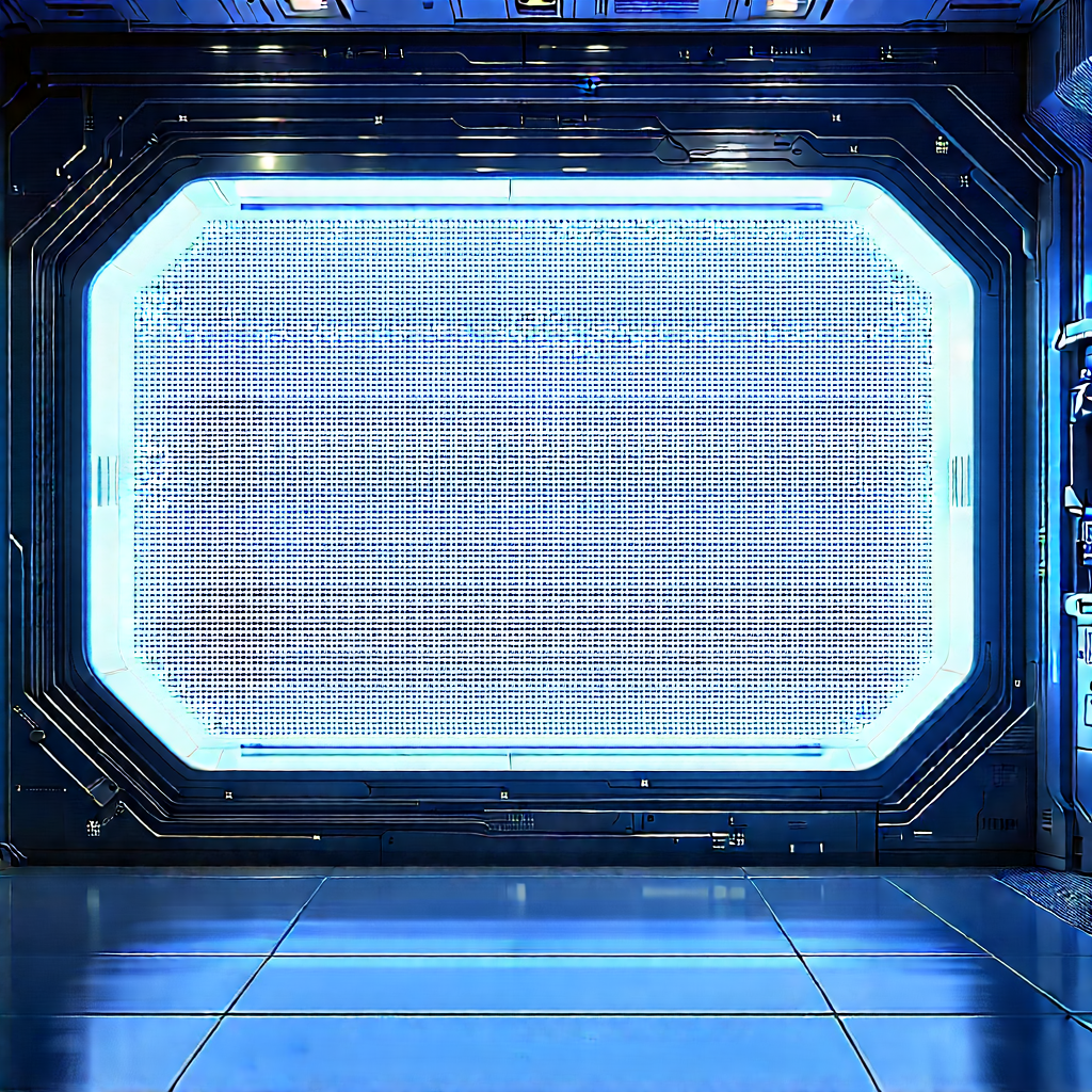 Futuristic Research Laboratory With Image, There
