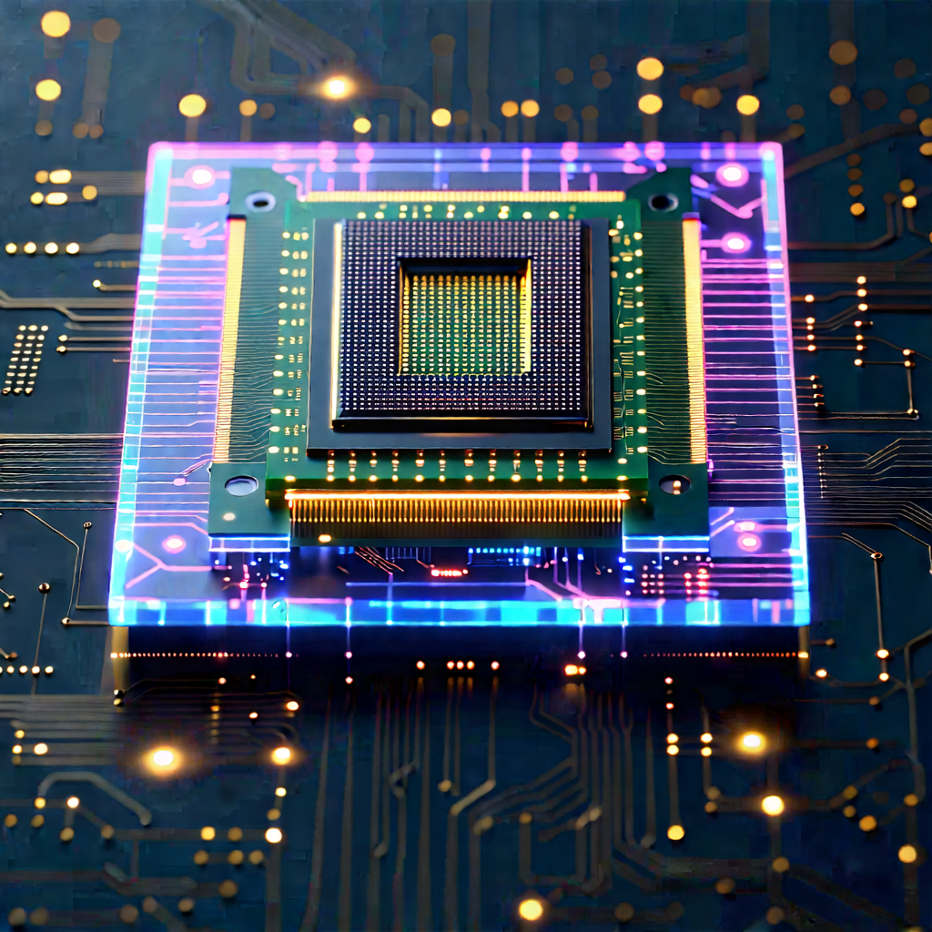 Microchip with holographic projection