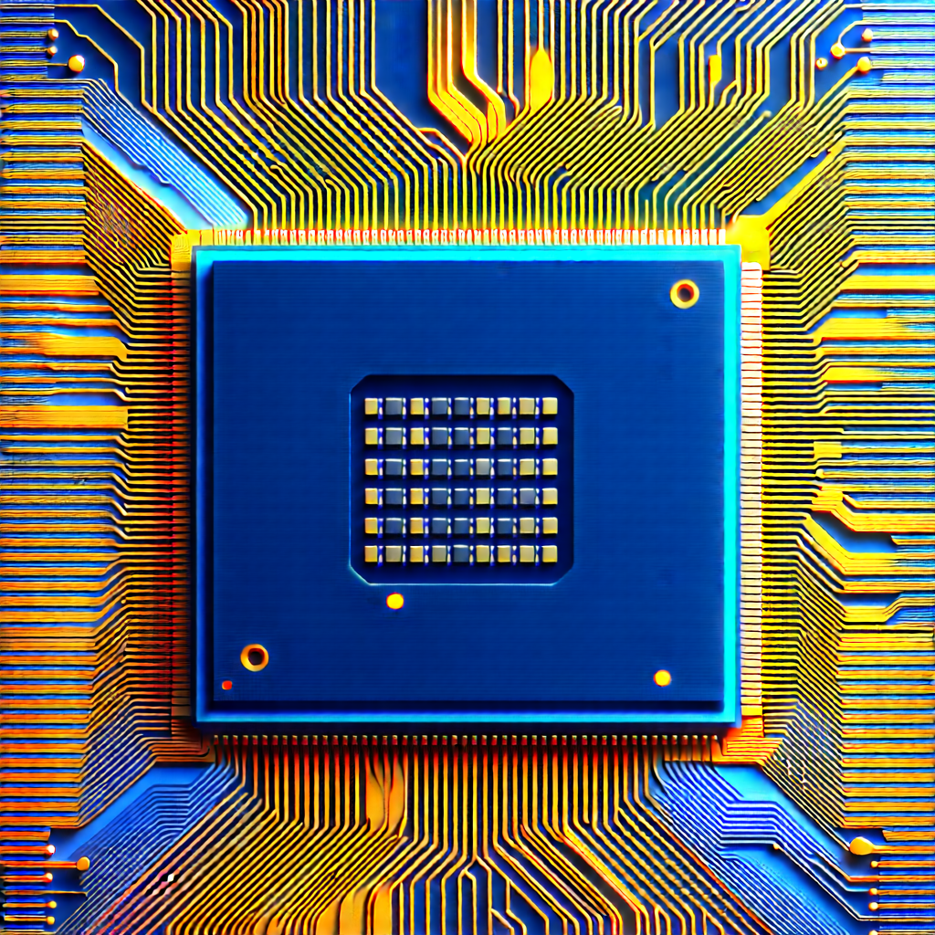 Close-up of microprocessor