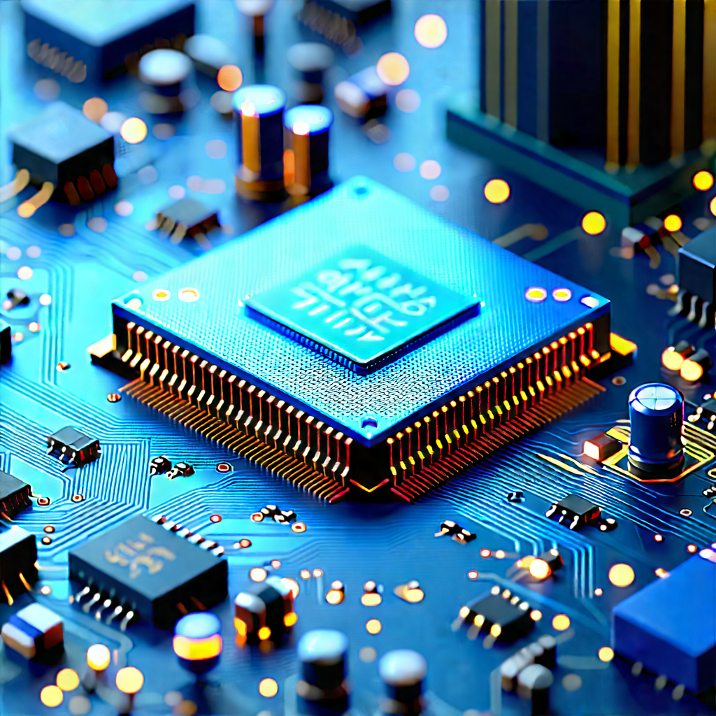 Close-up of electronic circuit