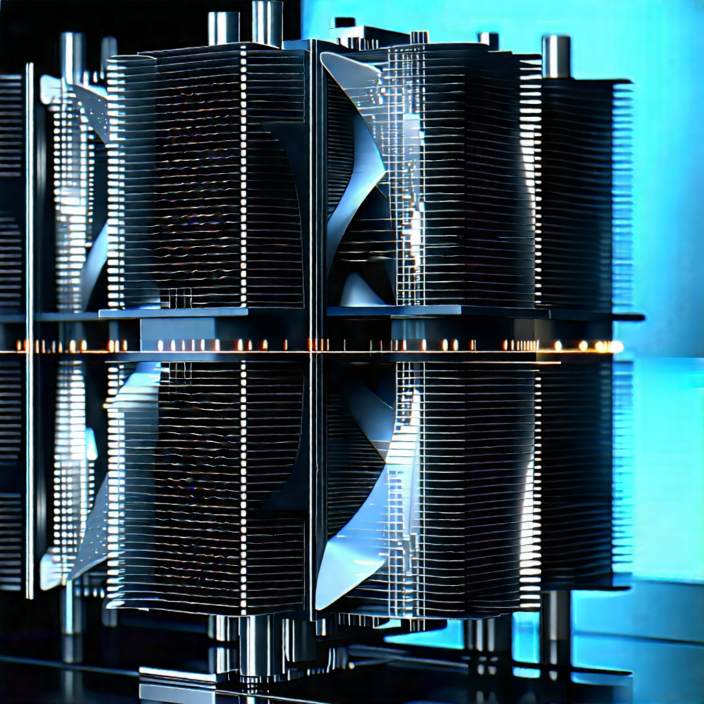 Close-up Of Cooling System With Large, Shiny
