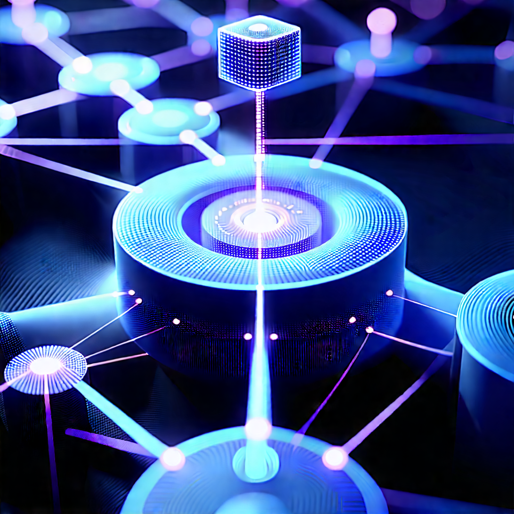 Blockchain Network Visualization With Image, There
