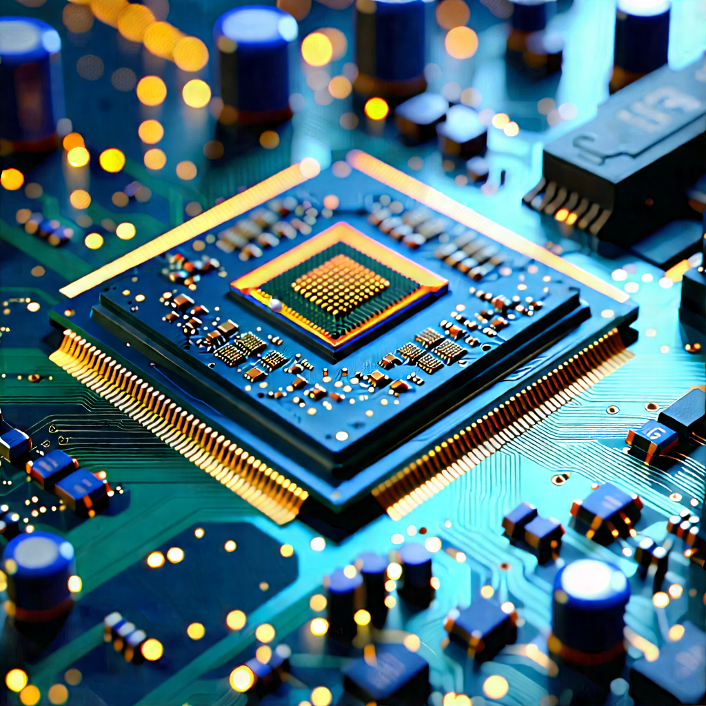 Close-up of microprocessor