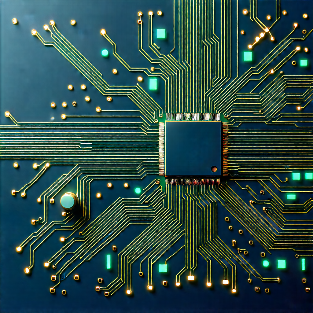 Circuit board with digital particles