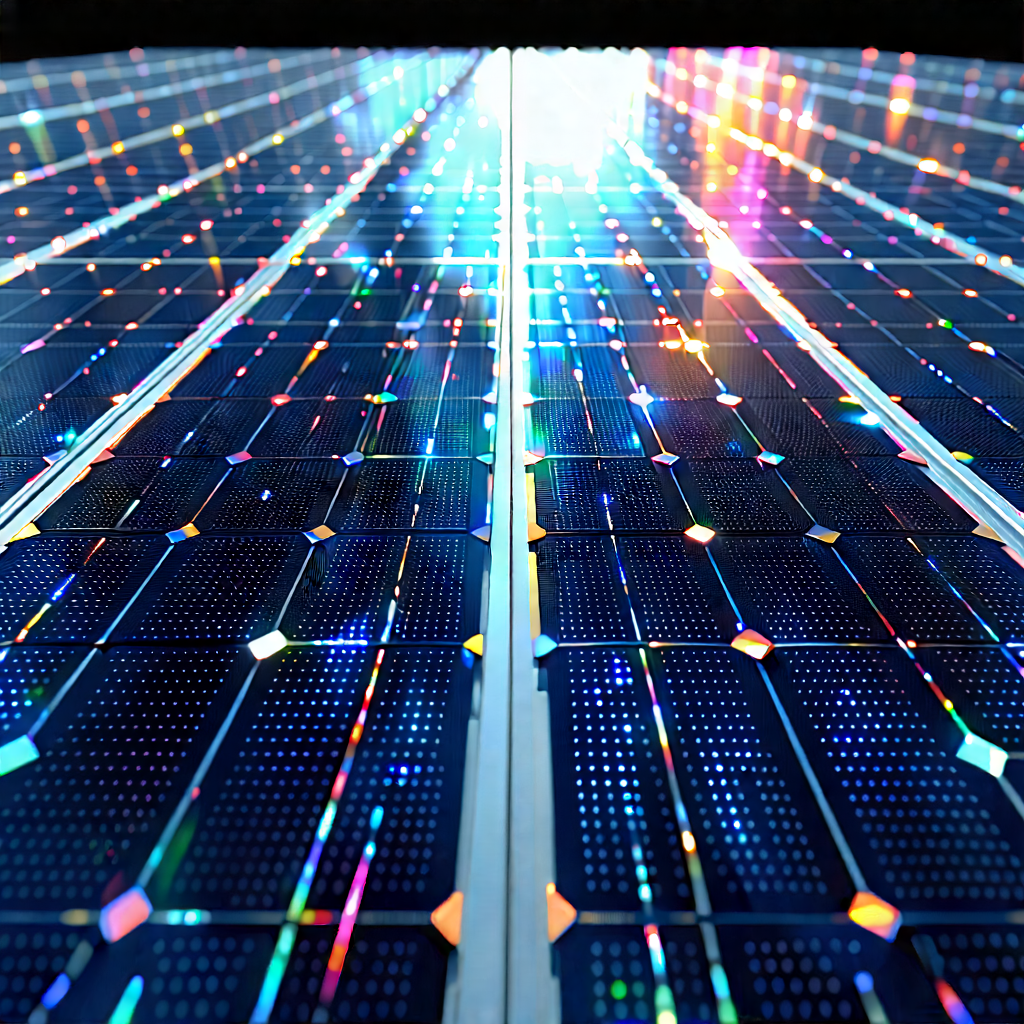 Solar panel with holographic projection