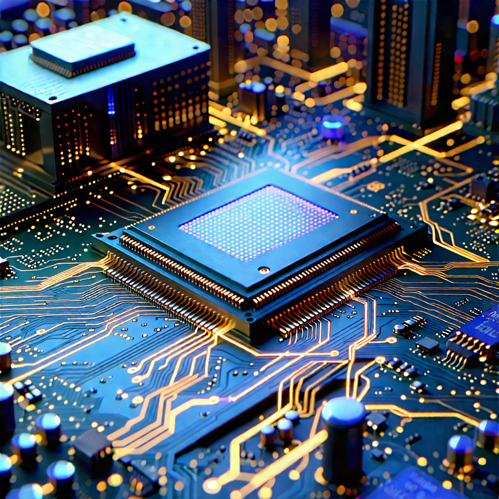 Circuit Board With Laser Scanning With Close-up Computer