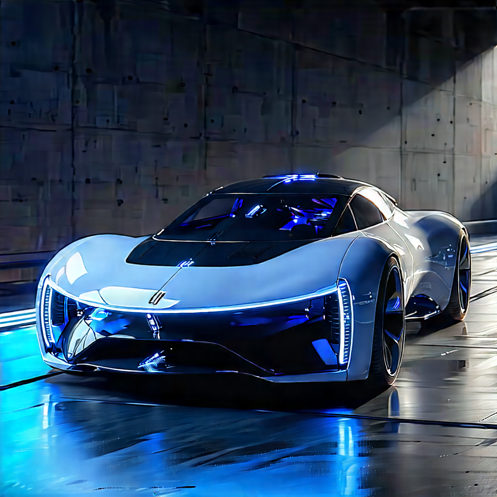 Innovative Electric Vehicle (design:1.33) With Futuristic Sleek