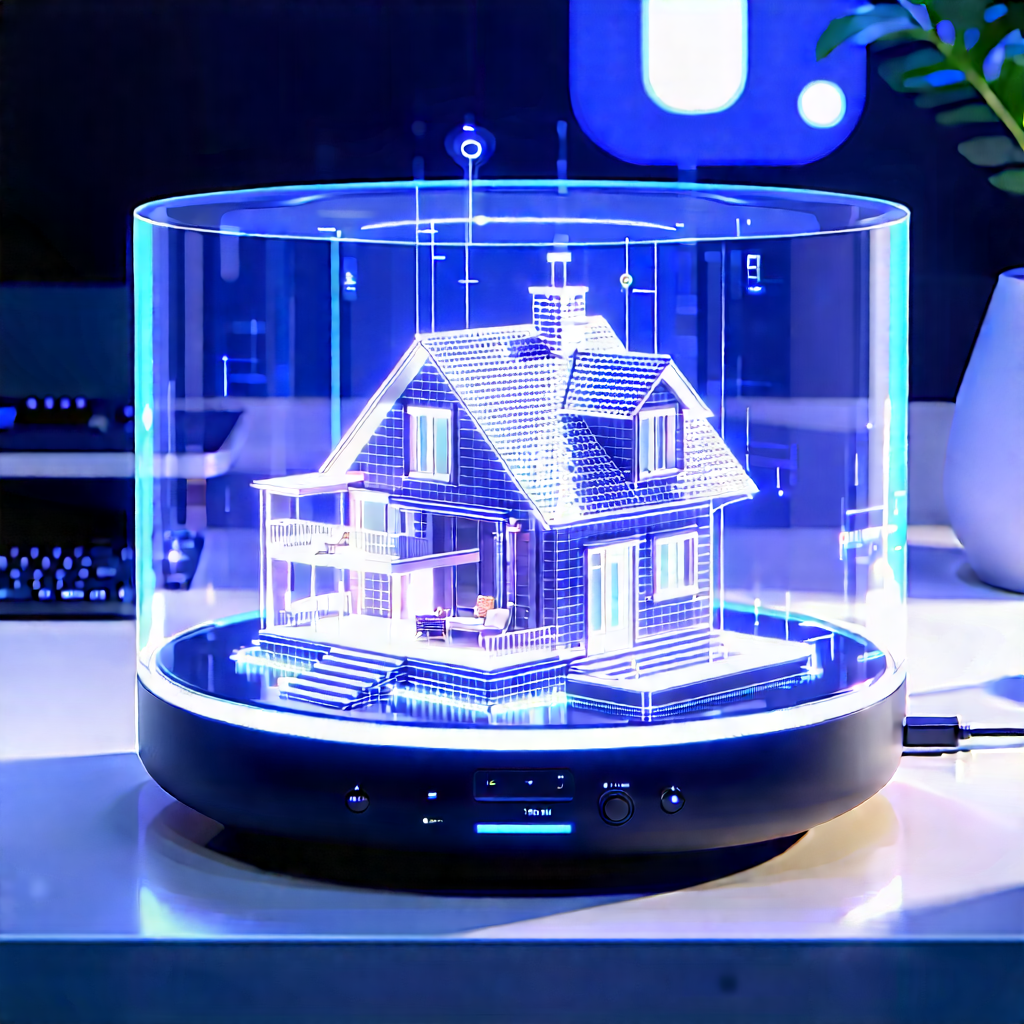 Smart Home Device With Holographic Display With Small Model