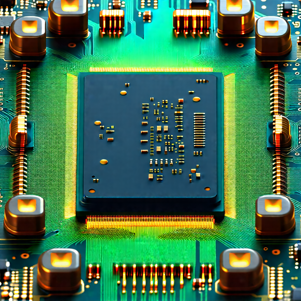 Close-up of microprocessor