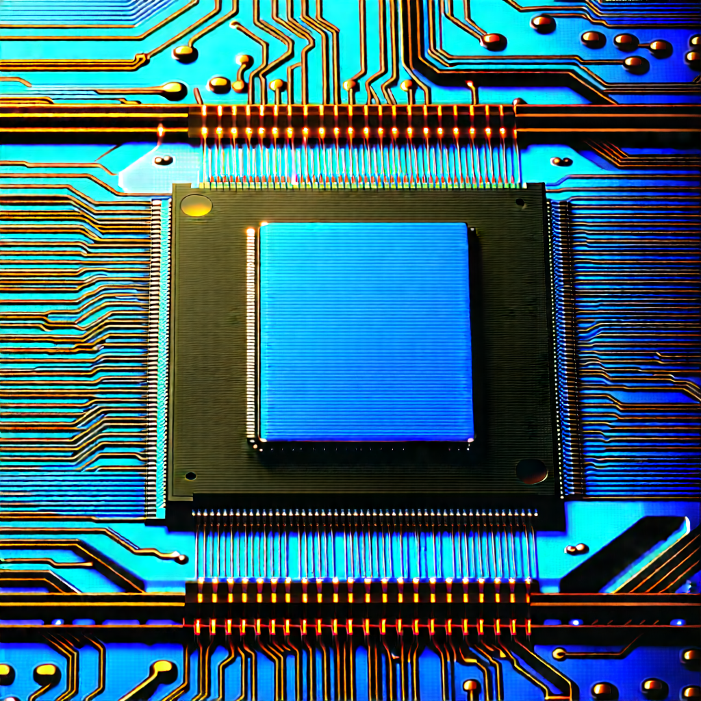 Close-up of microprocessor
