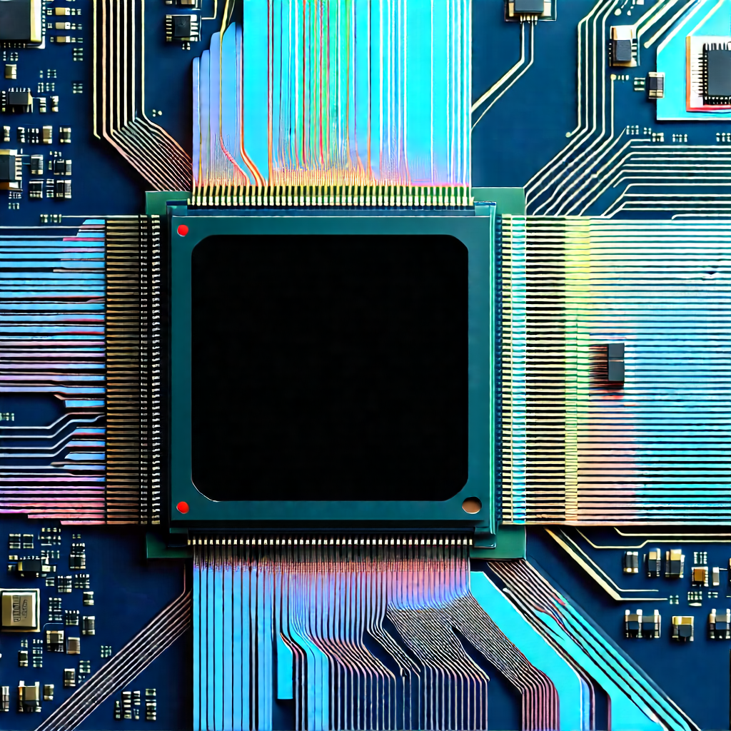 Close-up of microprocessor