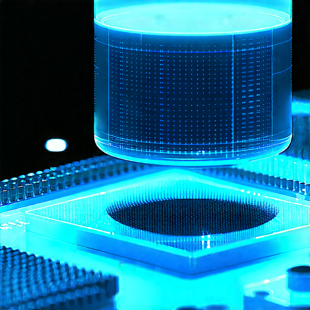 Entertainment Technology In (modern:1.2) Laboratory With Blue Object