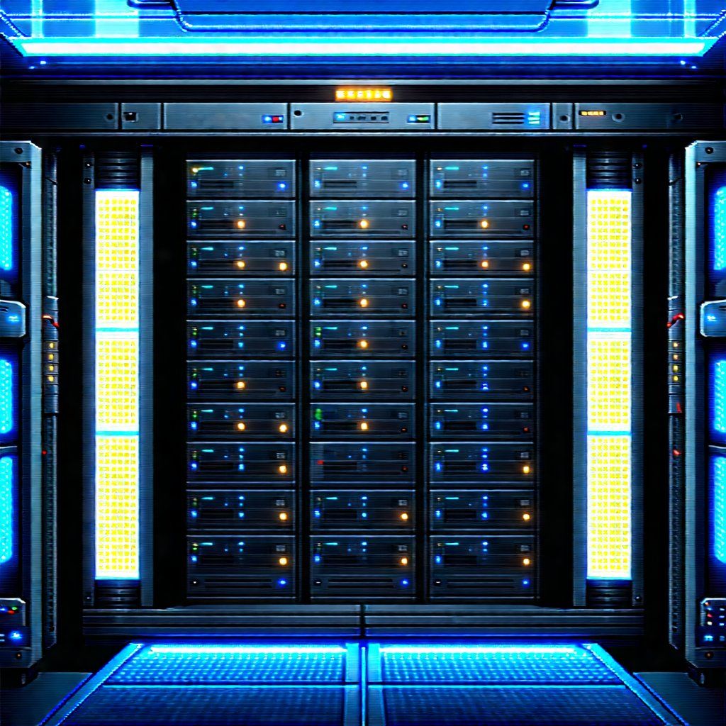 Futuristic server room
